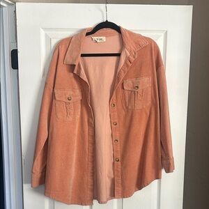 Peach Love California Corduroy Jacket in Peach